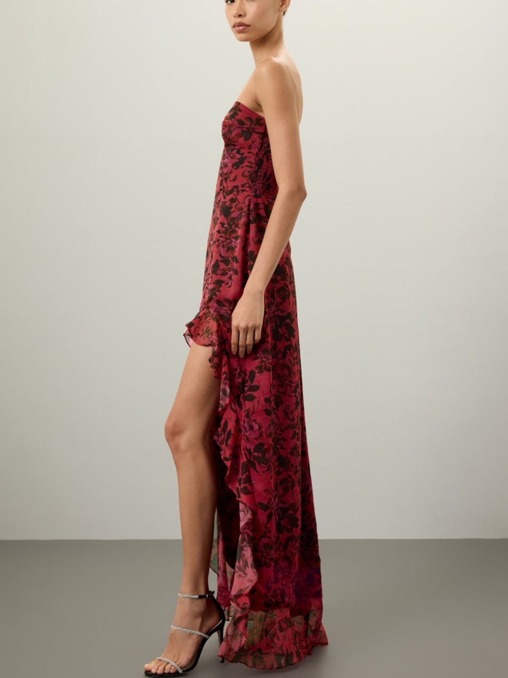 AMANDA UPRICHARD- $228- Eden Gown Strapless Maxi Dress Floral - Picture 4 of 6